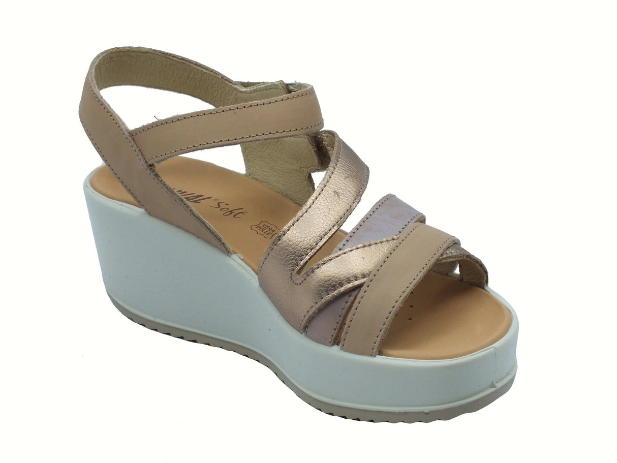 ENVAL Soft ENVAL Soft 7780622 Vitello Castoro Sandali Confort per Donna in pelle doppio stretch Castoro