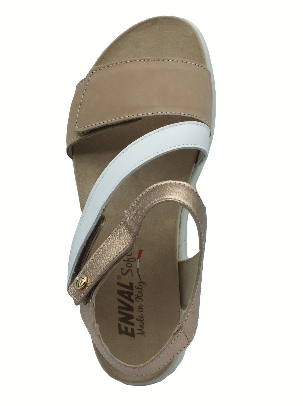 ENVAL Soft ENVAL Soft 7790322 Nabuk Beige Sandali Confort per Donna in nabuk e pelle Beige