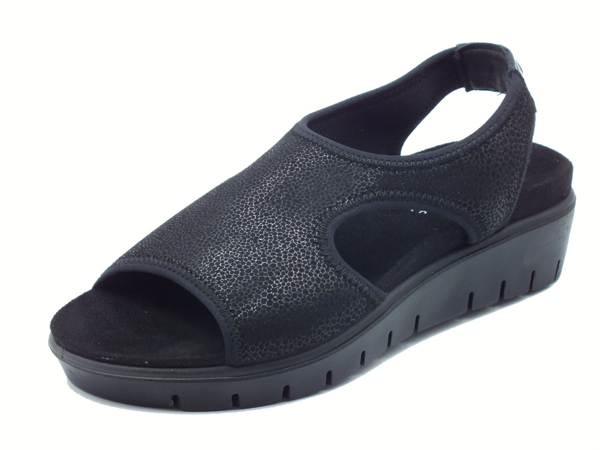 ENVAL Soft ENVAL Soft 7790600 Planet Street Nero Sandali Confort per Donna in tessuto elasticizzato Nero
