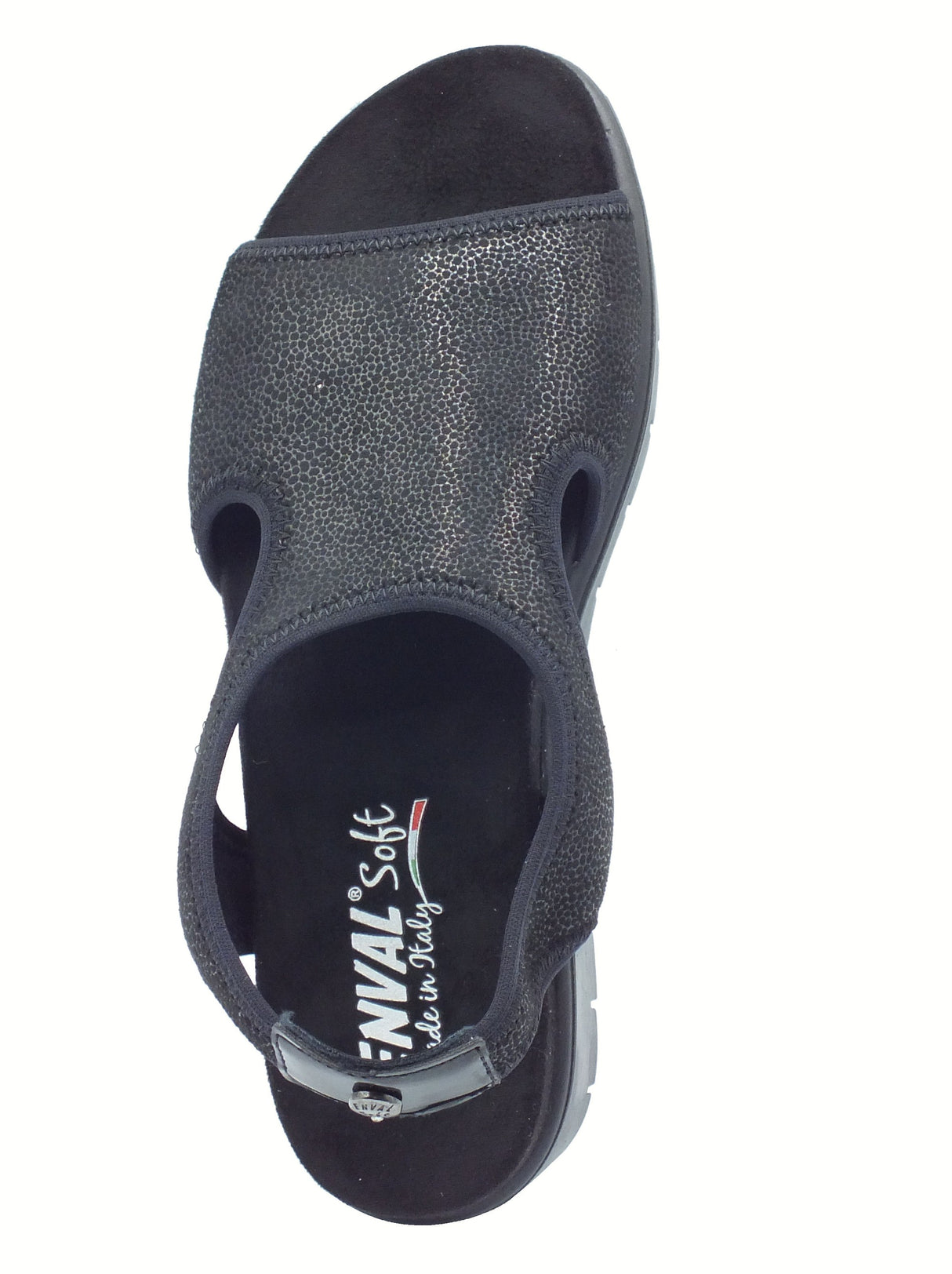 ENVAL Soft ENVAL Soft 7790600 Planet Street Nero Sandali Confort per Donna in tessuto elasticizzato Nero