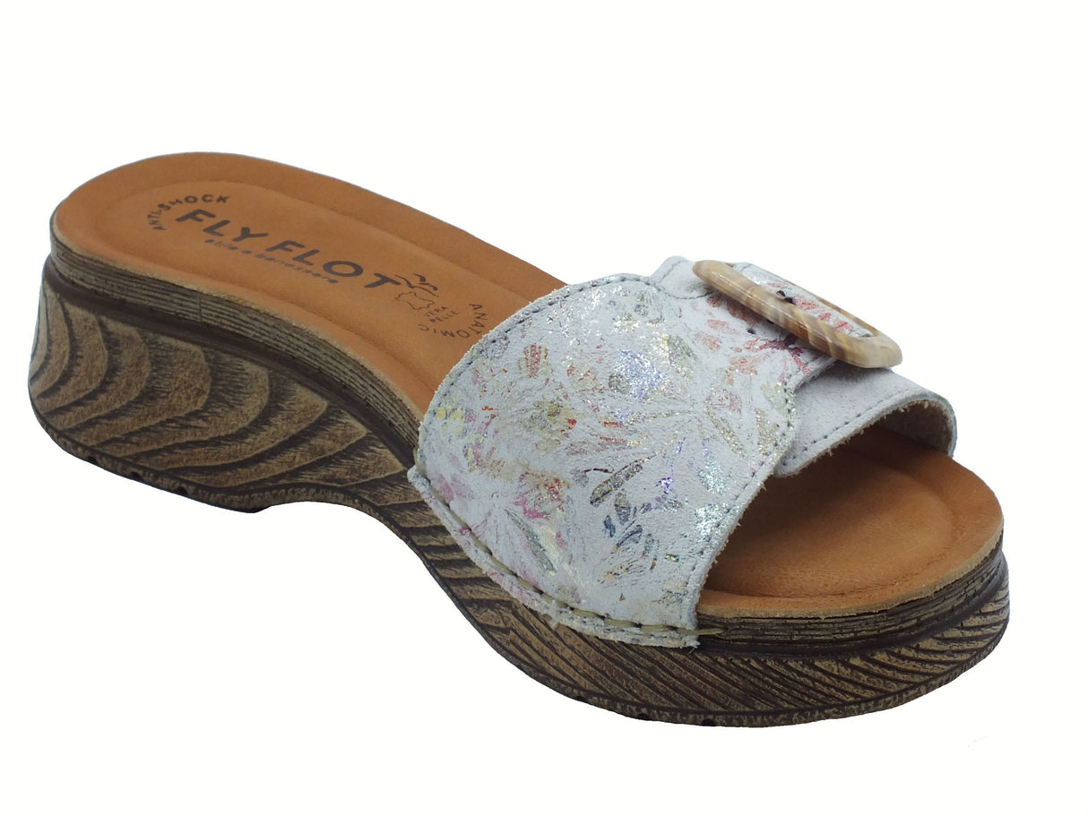 Fly Flot FlyFlot 72 K99 SG Sarzana Grigio Chi Ciabatte per Donna in pelle sottopiede antishock Grigio