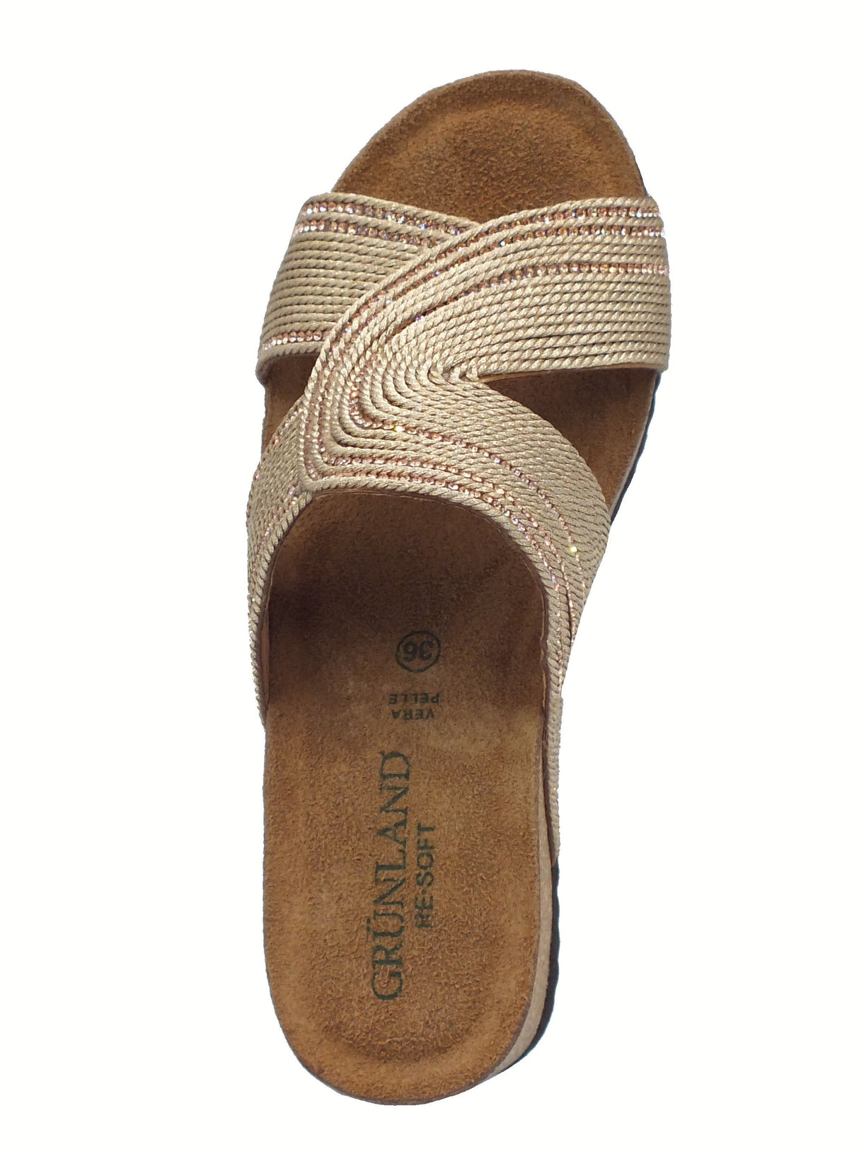 Grunland Grunland ERSI CB0820 Cipria Sandali scalsati per Donna in sintetico rosa zeppa alta Cipria