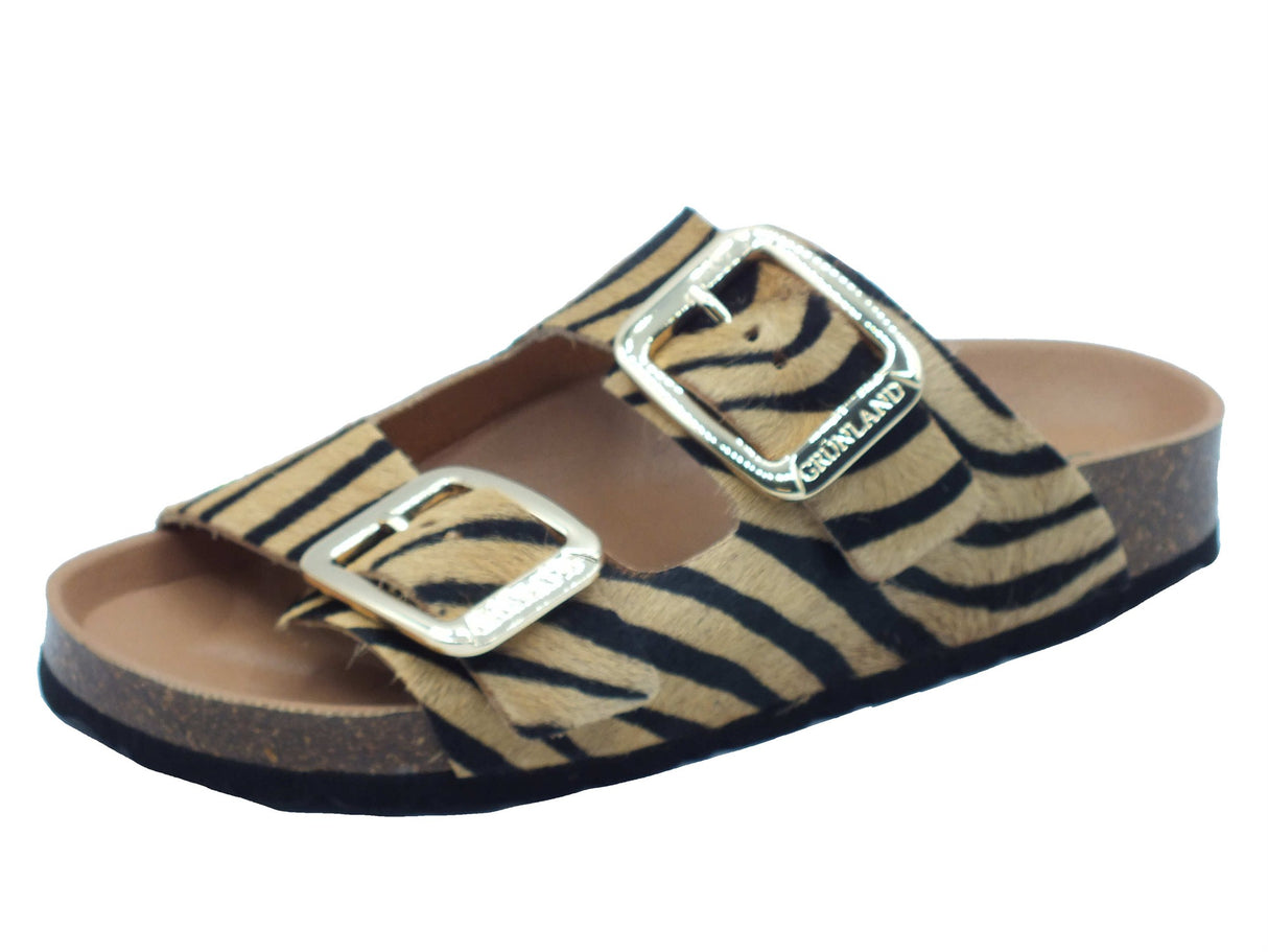 Grunland Grunland Sandali zeppa bassa Donna Enny CB0784 Cuoio pelle marrone Cuoio