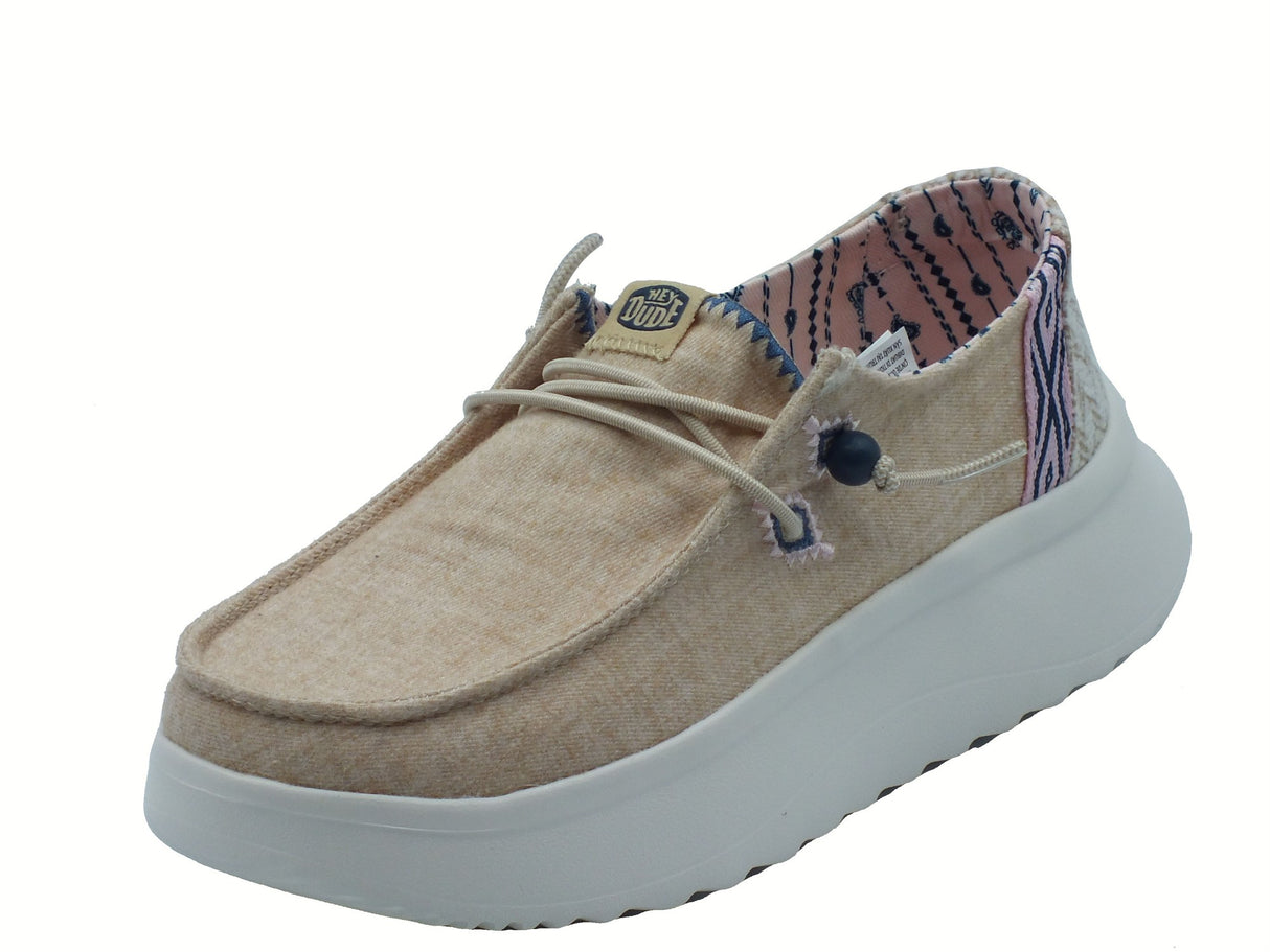 Hey Dude HeyDude 41946 Wendy peak Chambray Woven Tan Scarpe per Donna in tessuto tanganica Tan