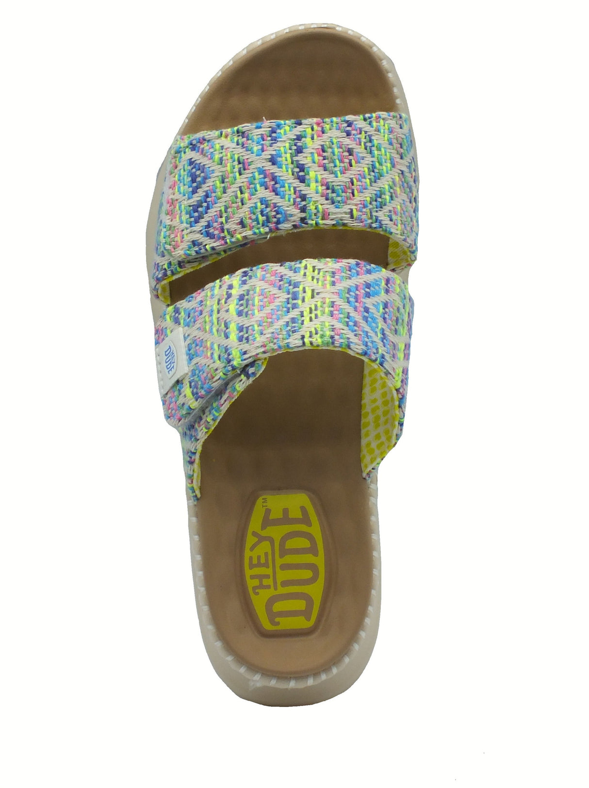 Hey Dude HeyDude 43210 Delray Slide Surf Baja Blue Multi Sandali Scalsati per Donna in tessuto Blue Multi