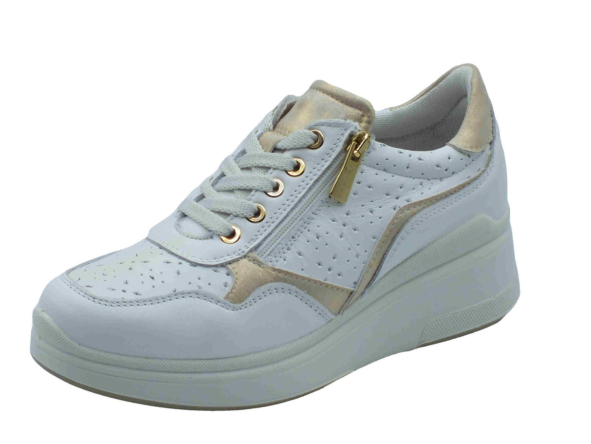 Igi&Co Igi&Co 7653400 Nappa Soft Bianco Sneakers Confort per Donna in pelle Bianco