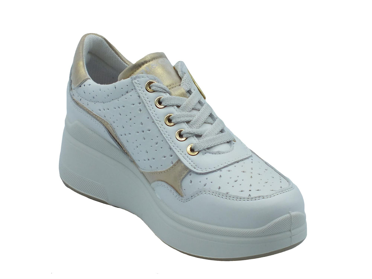 Igi&Co Igi&Co 7653400 Nappa Soft Bianco Sneakers Confort per Donna in pelle Bianco