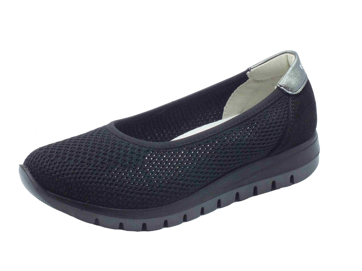 Igi&Co Igi&Co 7658555 Nero Ballerine per Donna in tessuto zeppa bassa Nero