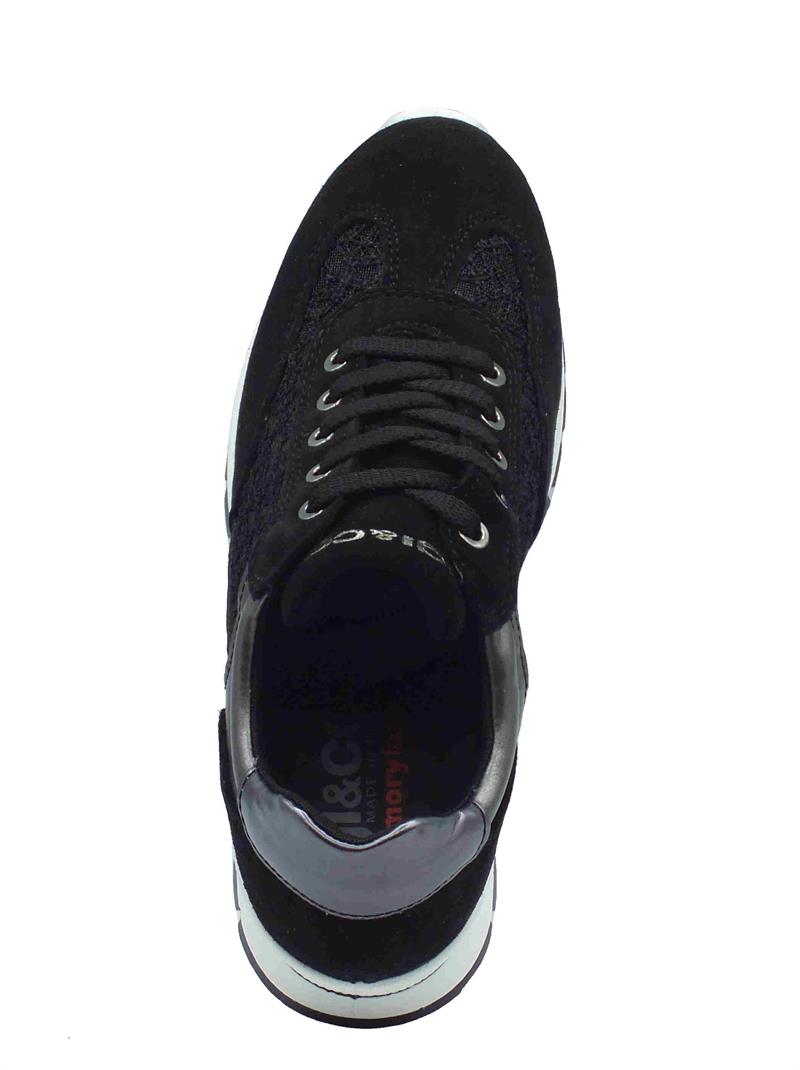 Igi&Co Igi&Co 7660311 Scamosciato Rete Nero Sneakers Confort per Donna in pelle nabuk e rete zeppa media Nero