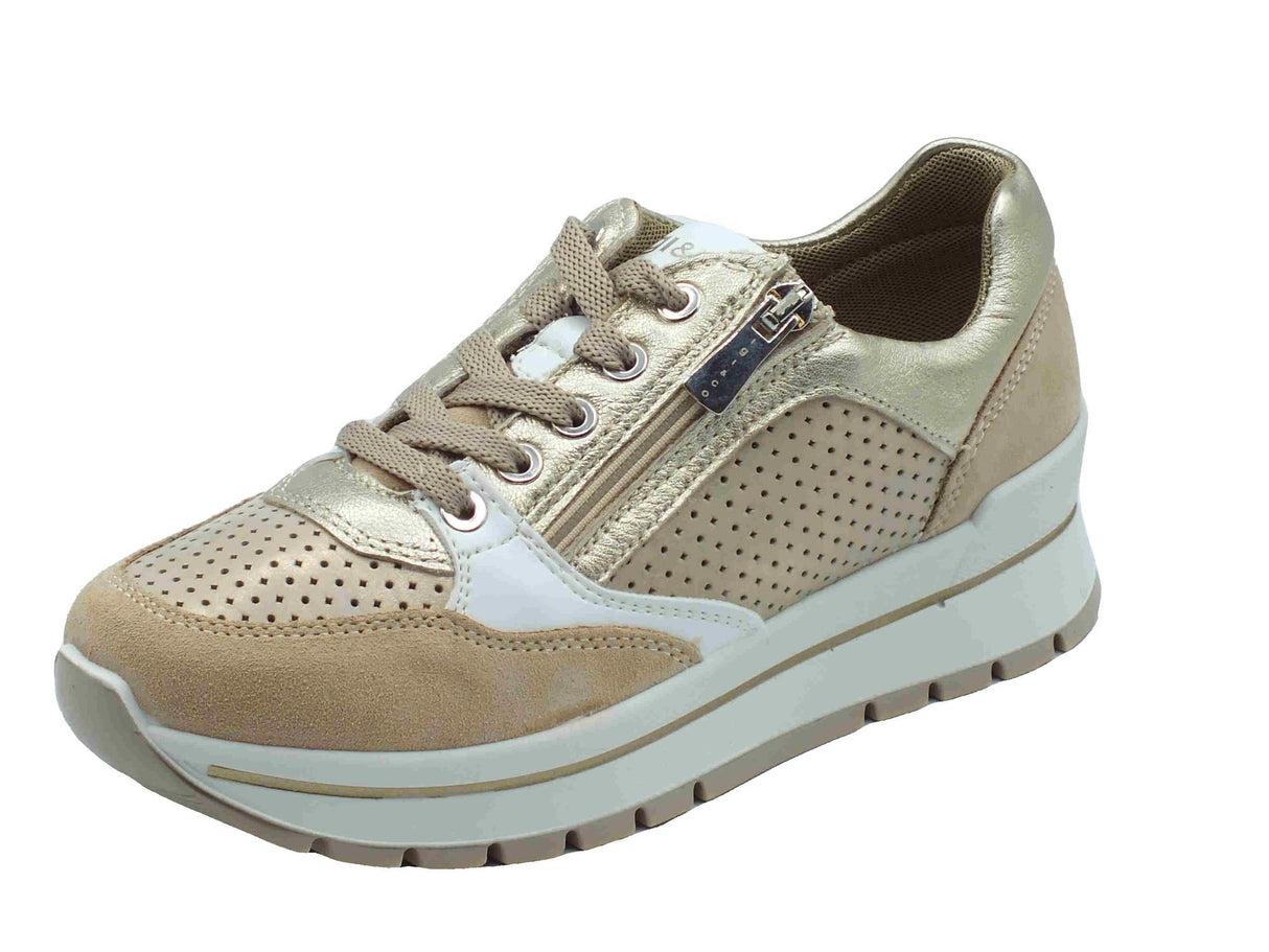 Igi&Co Igi&Co 7660733 Scam Vit Lam Avorio Sneakers Confort per Donna in nabuk e pelle Avorio
