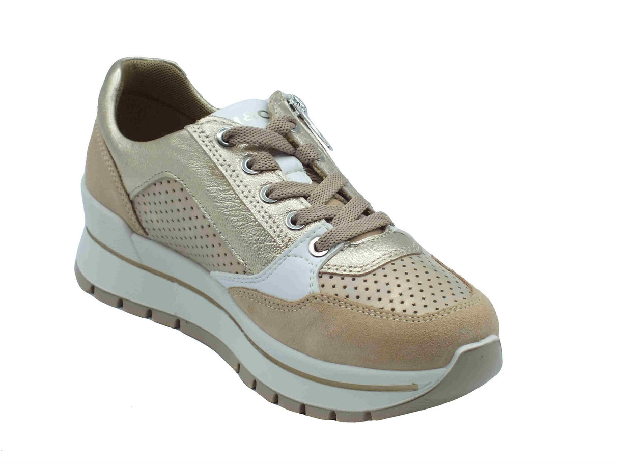 Igi&Co Igi&Co 7660733 Scam Vit Lam Avorio Sneakers Confort per Donna in nabuk e pelle Avorio