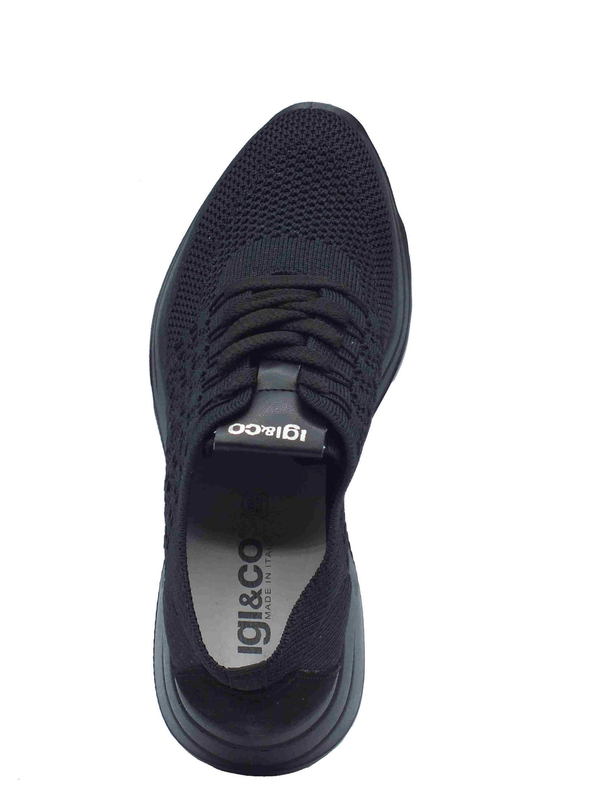 Igi&Co Igi&Co 7662600 Nero Sneakers per Donna in tessuto con zeppa alta Nero