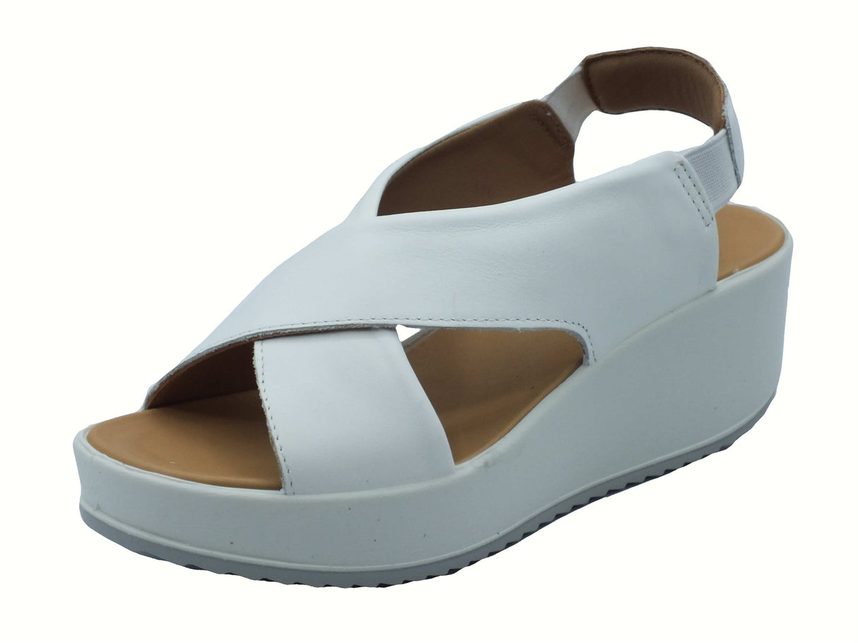 Igi&Co Igi&Co 7665744 Nappa Soft Bianco Sandali per Donna in pelle con zeppa alta Bianco