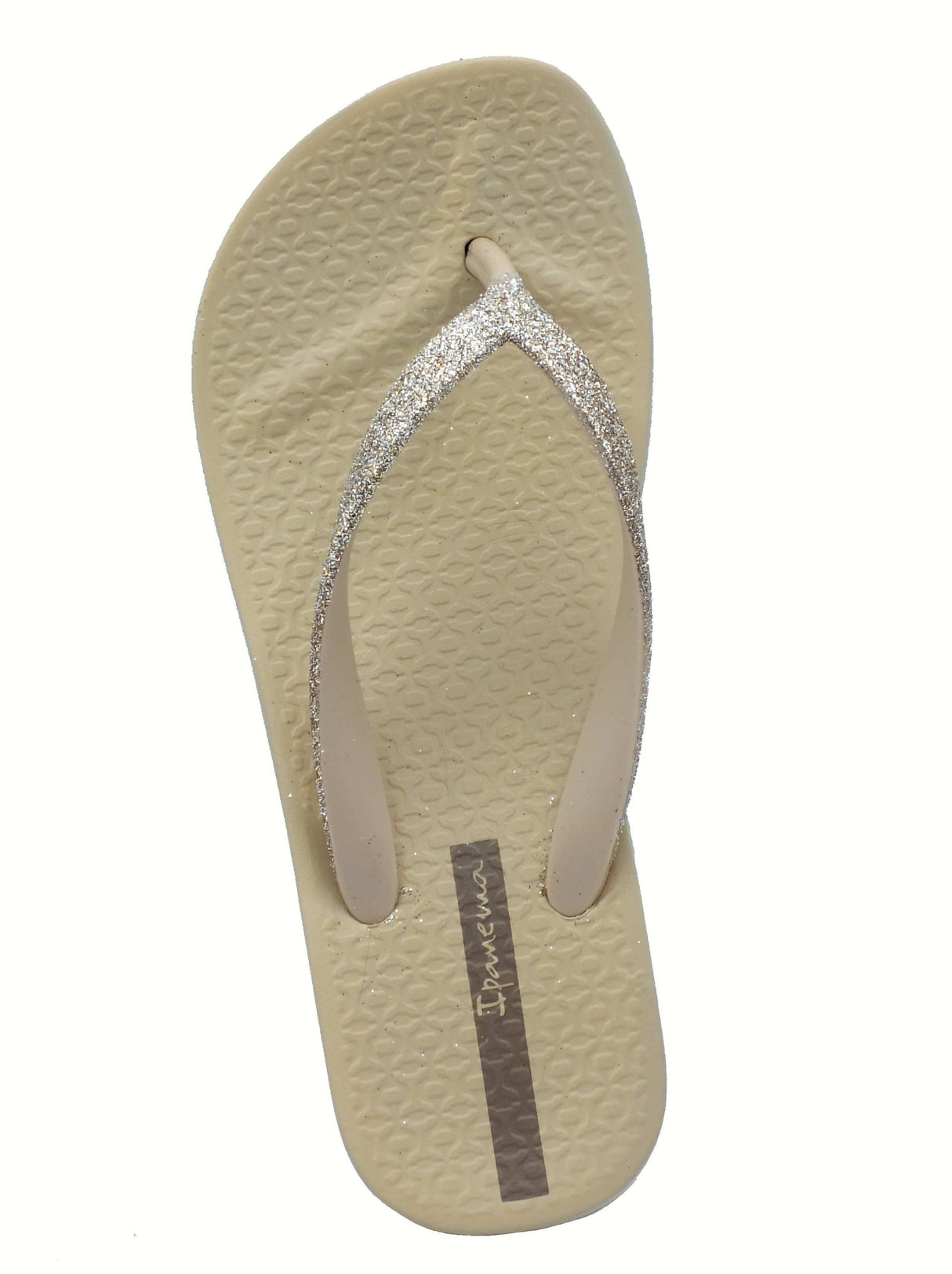Ipanema Ipanema 83386 Mesh Chic Glitter Beige Infradito con zeppa media per Donna in gomma Beige
