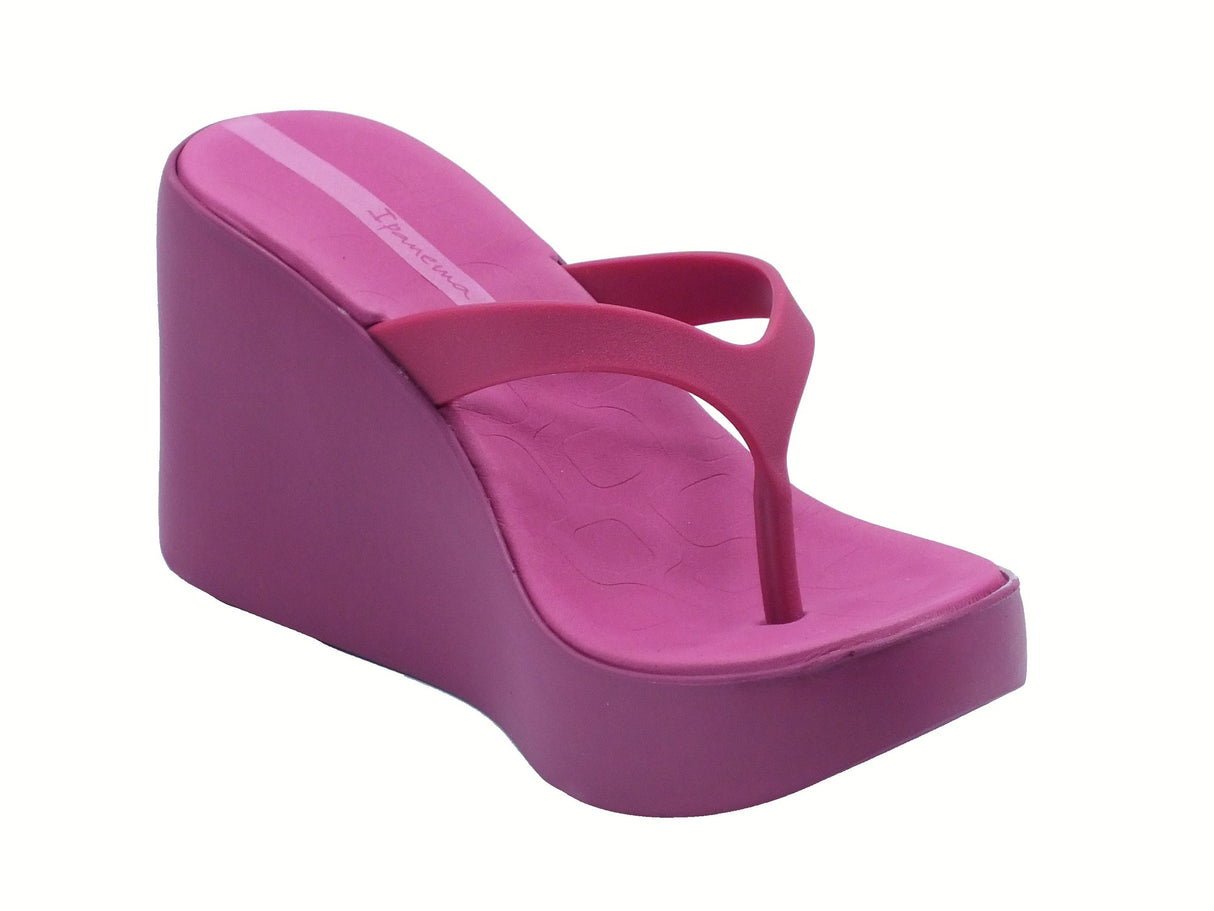 Ipanema Ipanema 83626 High Fashion Fem Dark Pink Infradito con zeppa alta per Donna in gomma viola Dark Pink