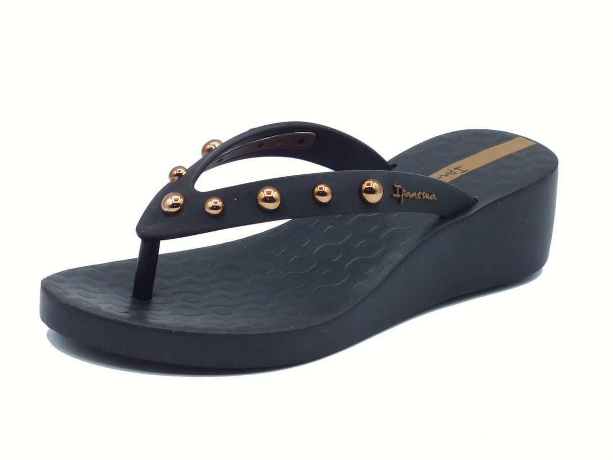 Ipanema Ipanema 83653 Glam Black Infradito con zeppa media per Donna in gomma nero Black
