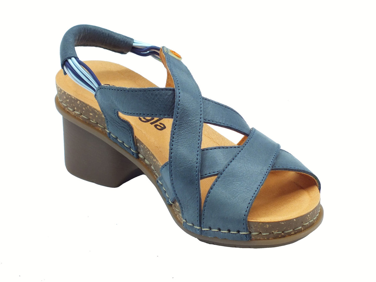 Jungla Jungla 8203 Nevada Martino Palm Camila Sandali per Donna in blu con tacco medio blu