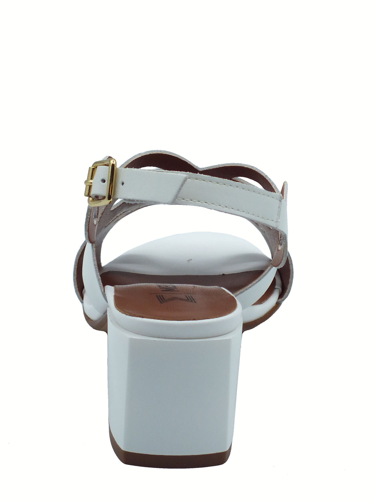 Melluso Melluso K35507Z Bianco Sandali per Donna in pelle laserata con tacco medio e fibbietta Bianco