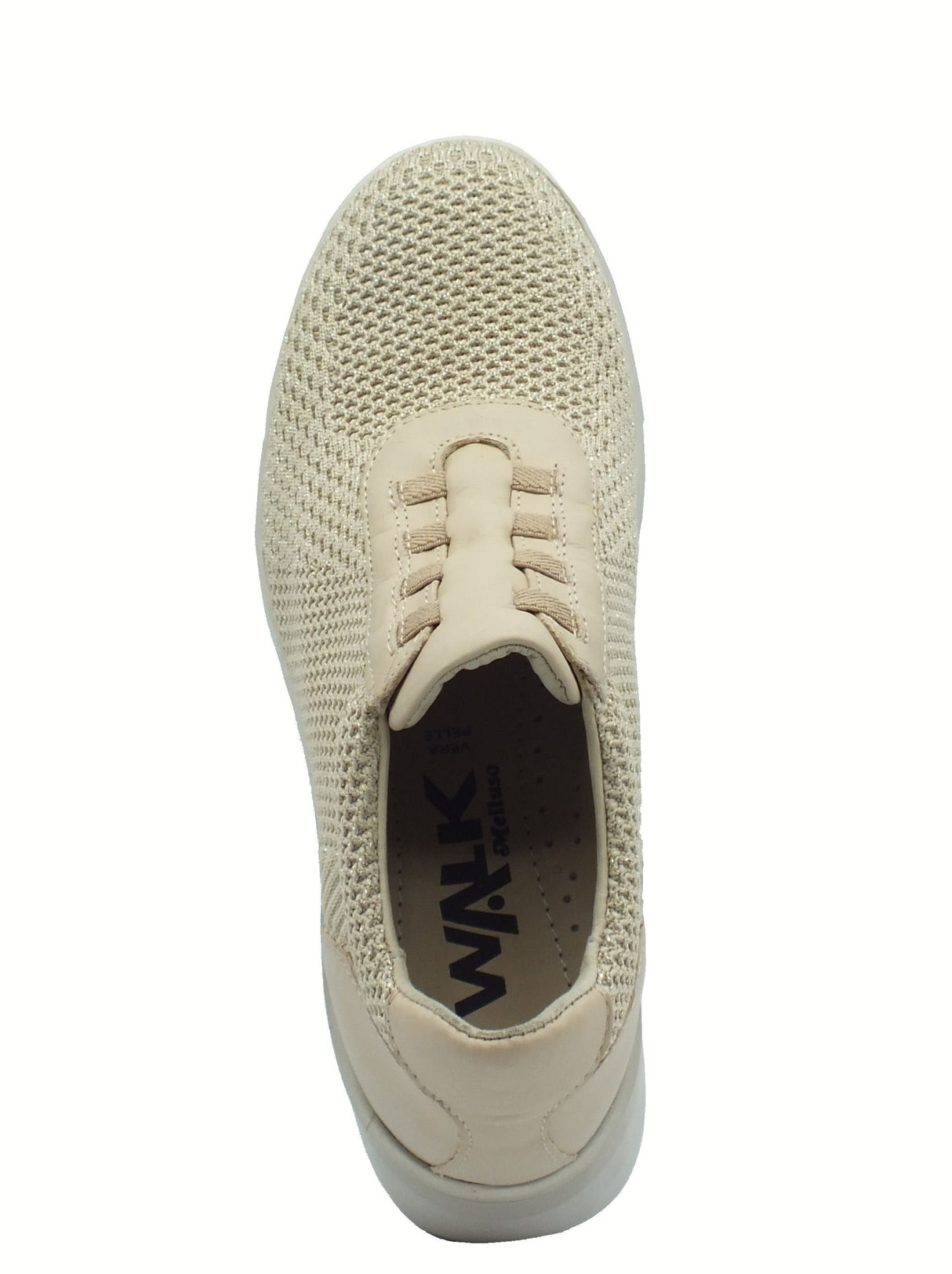 Melluso Melluso Walk K55431Z Beige Sneakers Slip-On per Donna in tessuto zeppa alta Beige