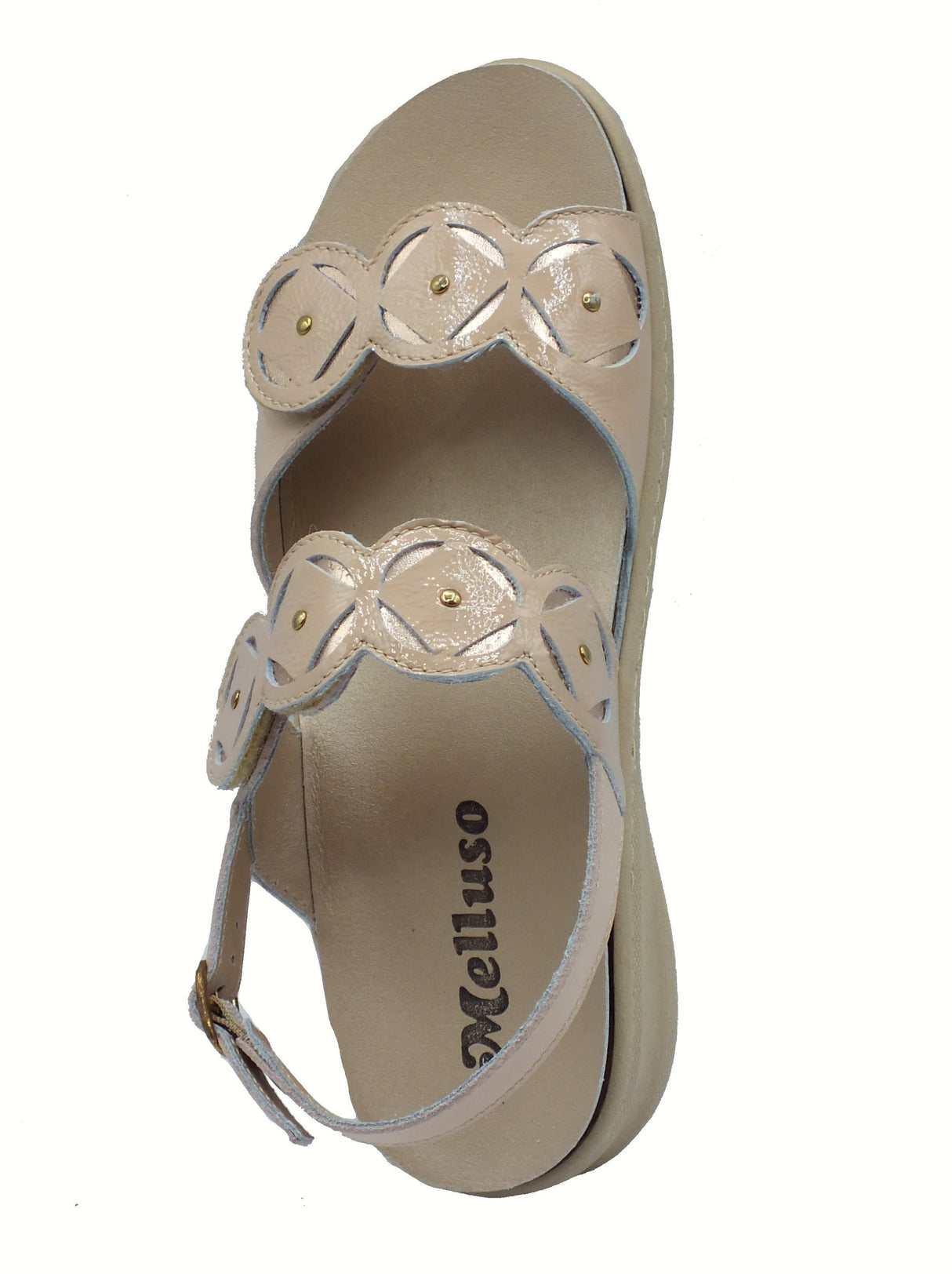 Melluso Melluso K95228Z Nude Sandali Confort per Donna in pelle con doppio stretch sottopiede estraibile Nude