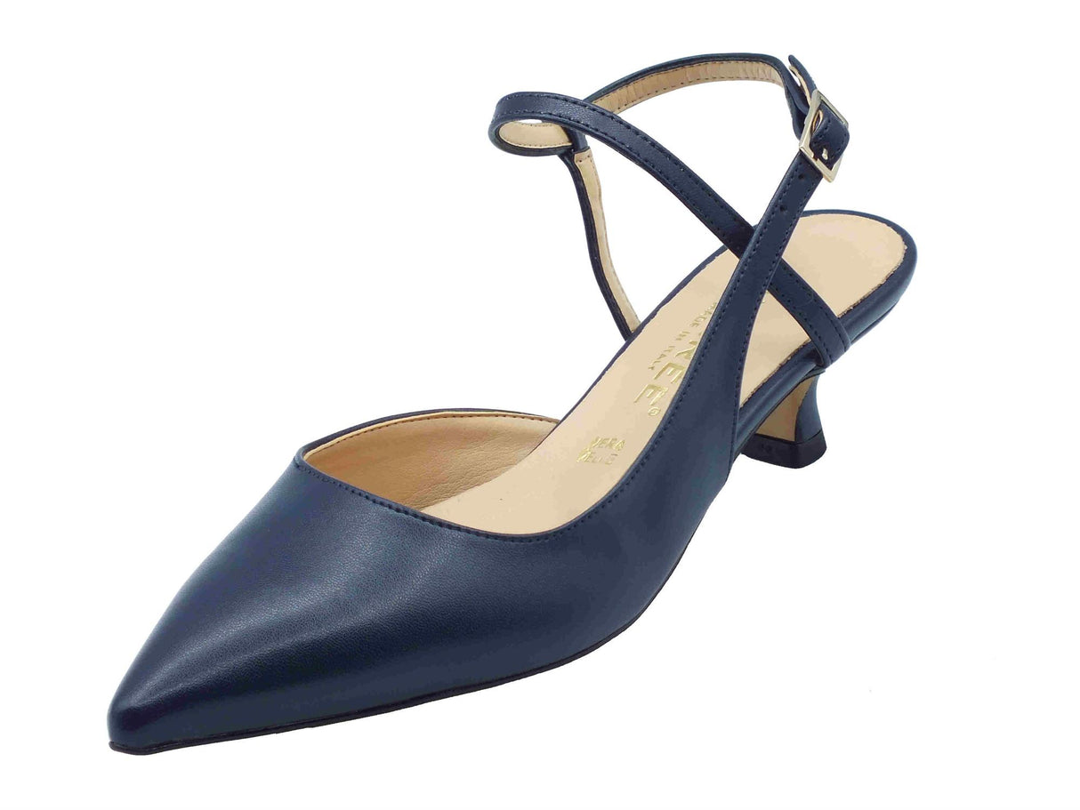 Nacrèe Nacrèe 894M046 Cap Blu Decoltè elegante in ecopelle per Donna tacco medio Blu