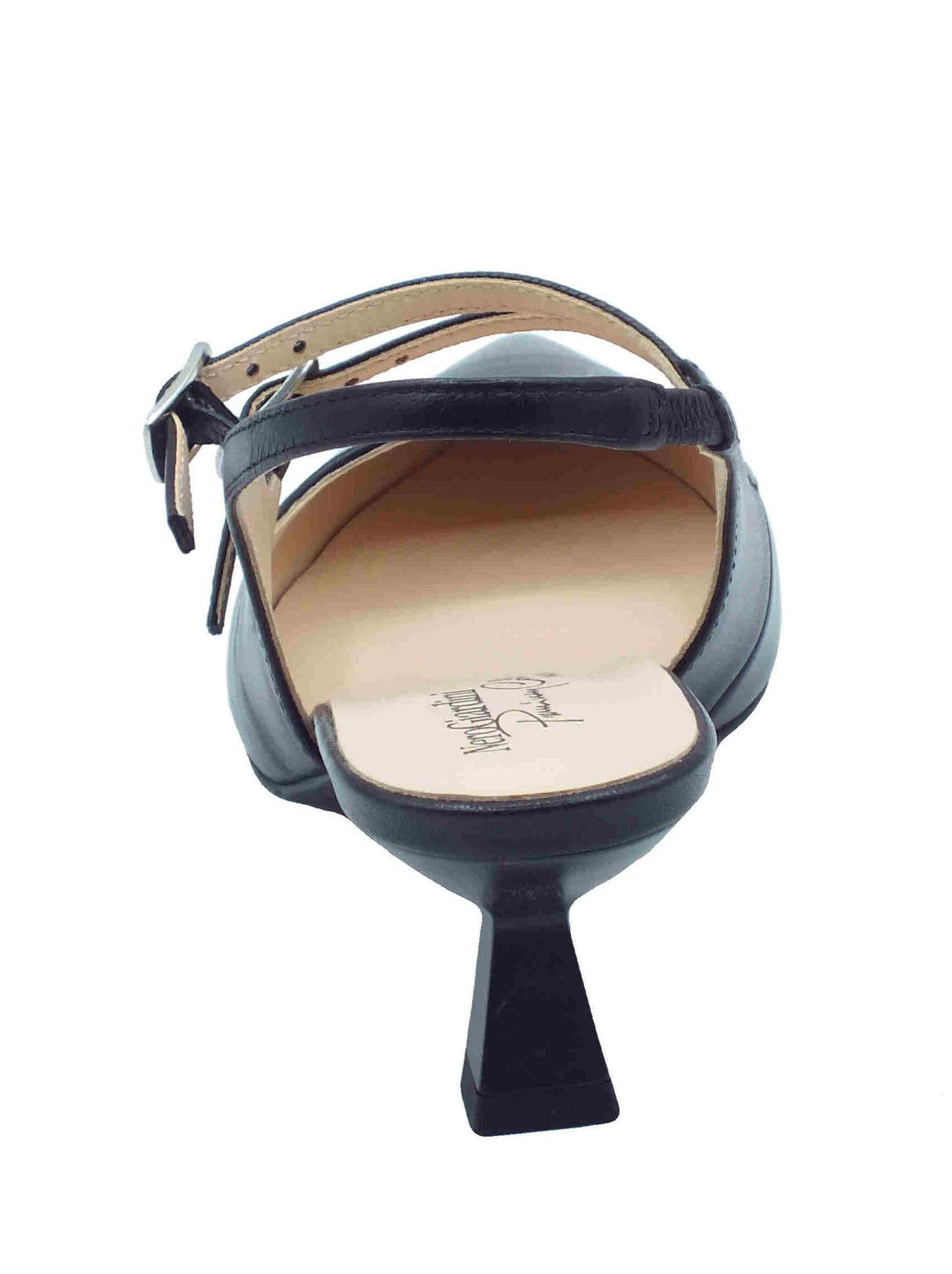 Nero Giardini NeroGiardini E512252DE Nappa Pand. Nero Sandali eleganti donna doppio cinturino e tacco basso Nero