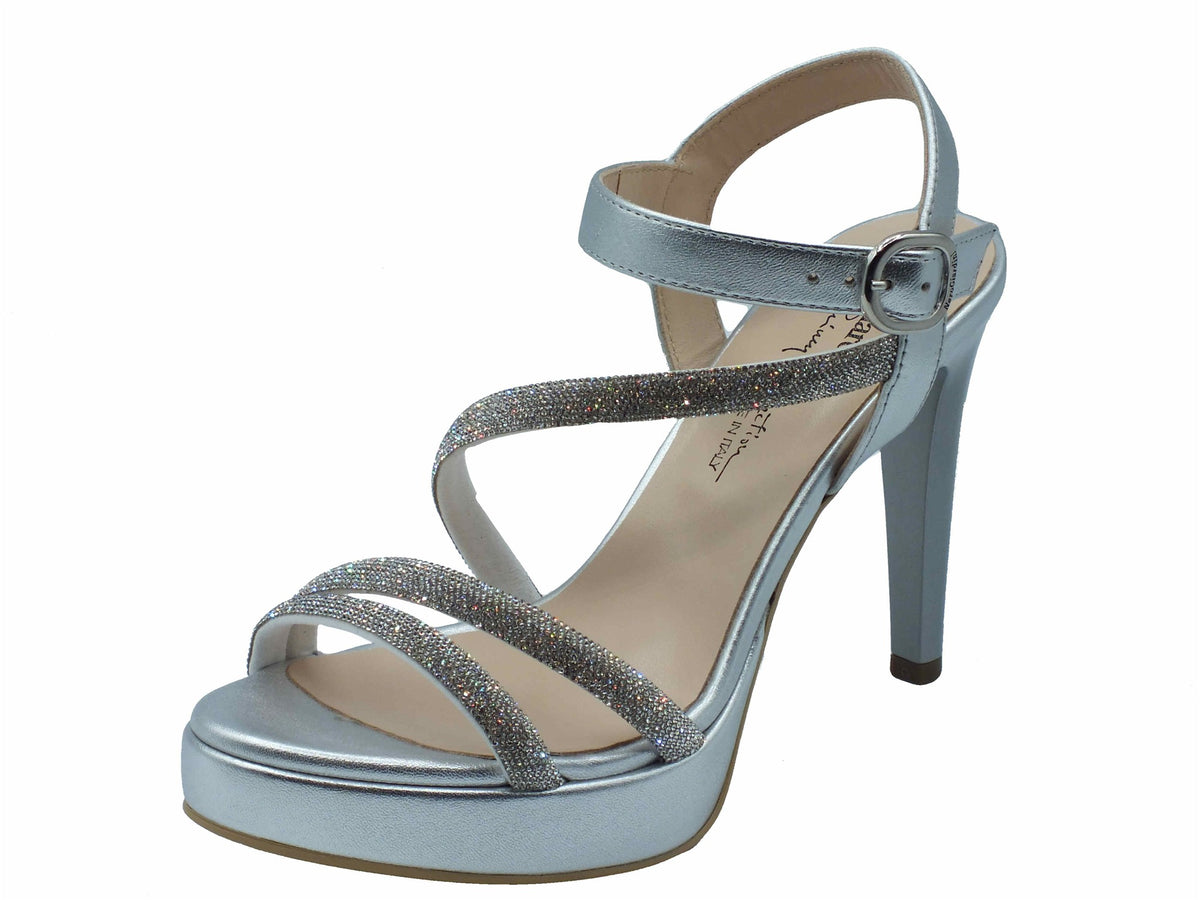 Nero Giardini Nero Giardini Sandali tacco alto Donna E513150DE Laminato Argento pelle argento Argento