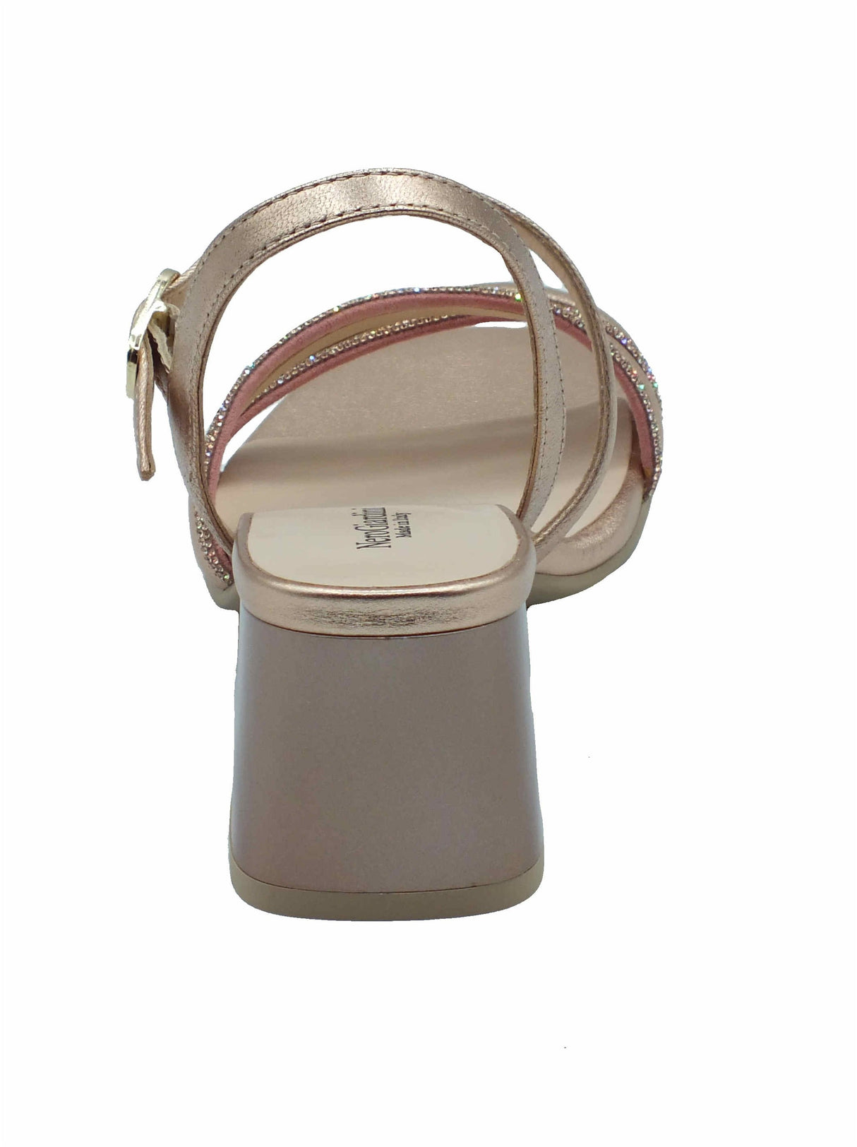 Nero Giardini NeroGiardini E513280D Laminato Phard Sandali per donna in pelle brillanti cinturino e tacco alto Phard