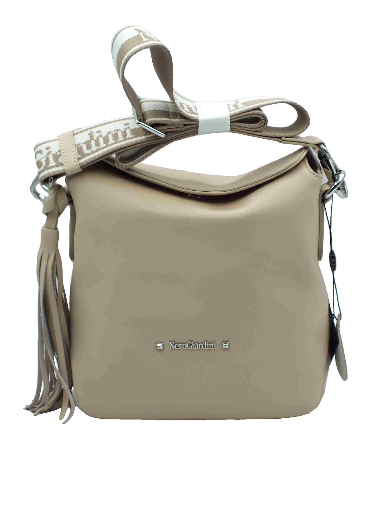 Nero Giardini NeroGiardini E543917D Reno Lino Tracollina per Donna in vera pelle con clip e pattina Reno Lino