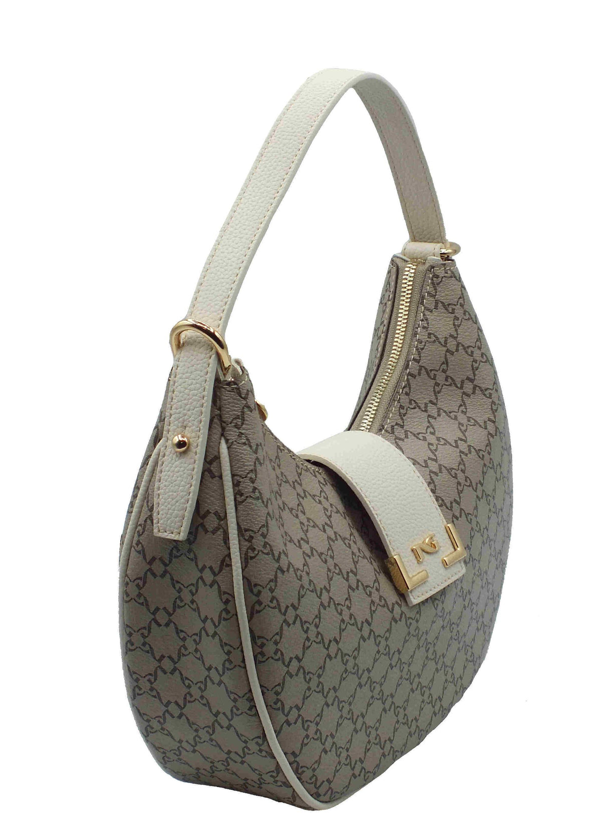 Nero Giardini NeroGiardini E543923D T. Giove Ecru Tracollina con monospalla Donna in ecopelle pattina e lampo Ecru