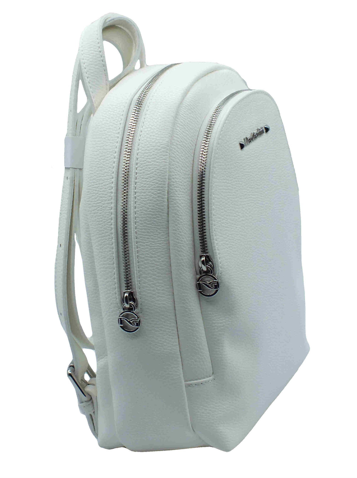 Nero Giardini NeroGiardini E543961D T. Gorgona Bianco Zainetto per Donna in ecopelle con lampo argento Bianco