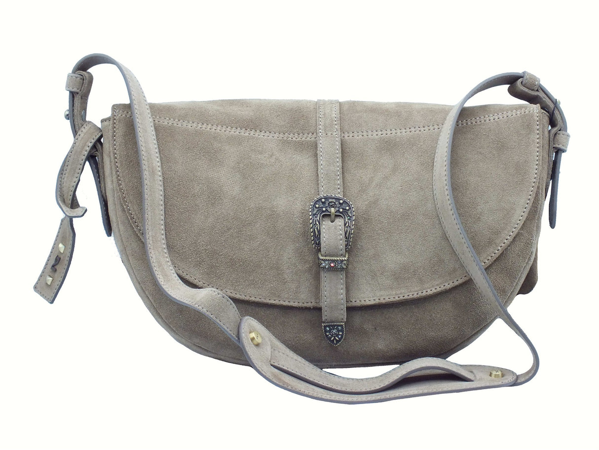 Nero Giardini NeroGiardini I544041D Velour Argilla Tracollina con monospalla per Donna in camoscio Argilla