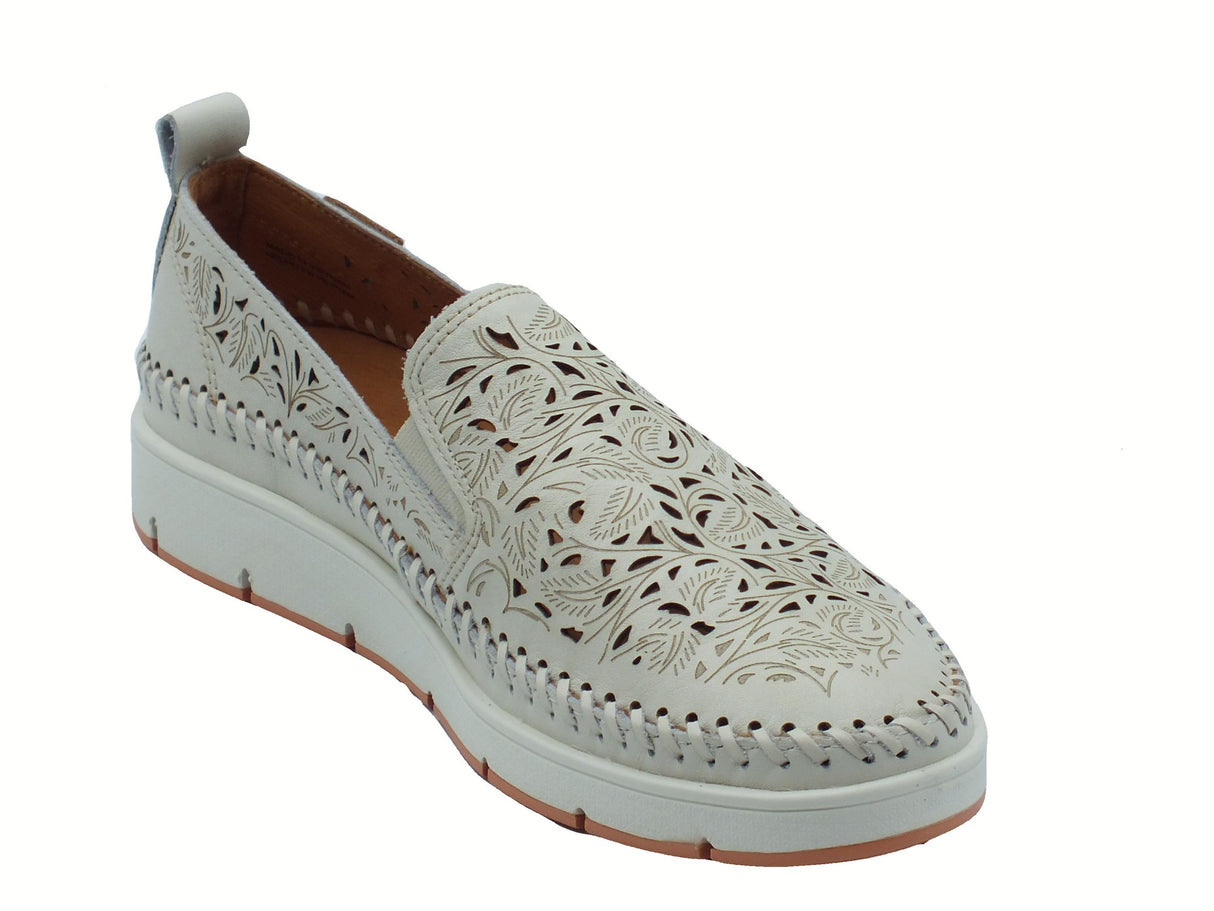Pikolinos Pikolinos 3896 Tenerife NataMocassini per Donna in pelle laserata bianca bianco