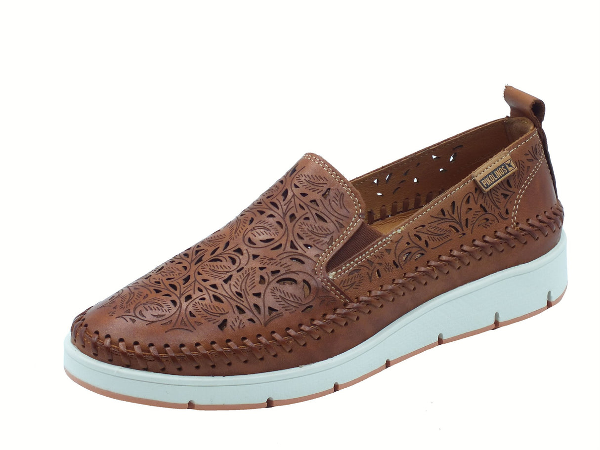 Pikolinos Pikolinos 3896 Tenerife Brandy Mocassini per Donna in pelle laserata marrone Brandy
