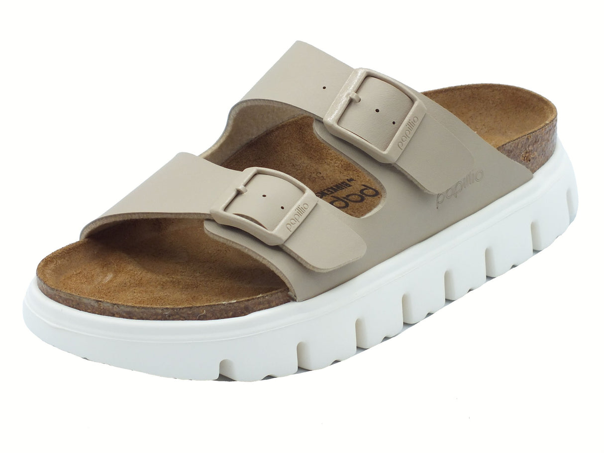 Papillio Papillio 1029094 Arizona Pap Chunky Sandcastle Sandali per Donna con doppia fibia Sandcastle