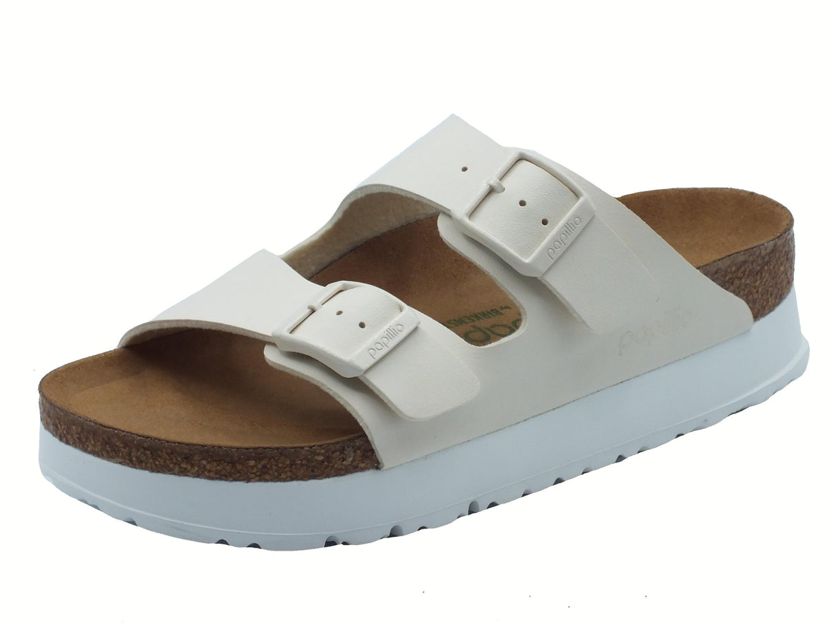 Papillio Papillio 1029127 Arizona Pap Flex Platform Eggshell Sandali per Donna con doppia fibia bianco