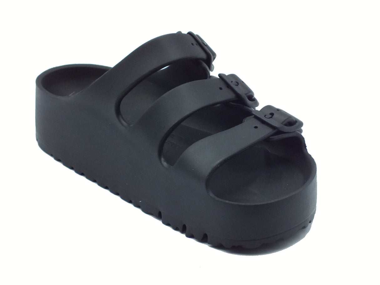 Papillio Papillio 1029738 Florida III Pap Flex Platform Black Sandali per Donna con tripla fibia Black