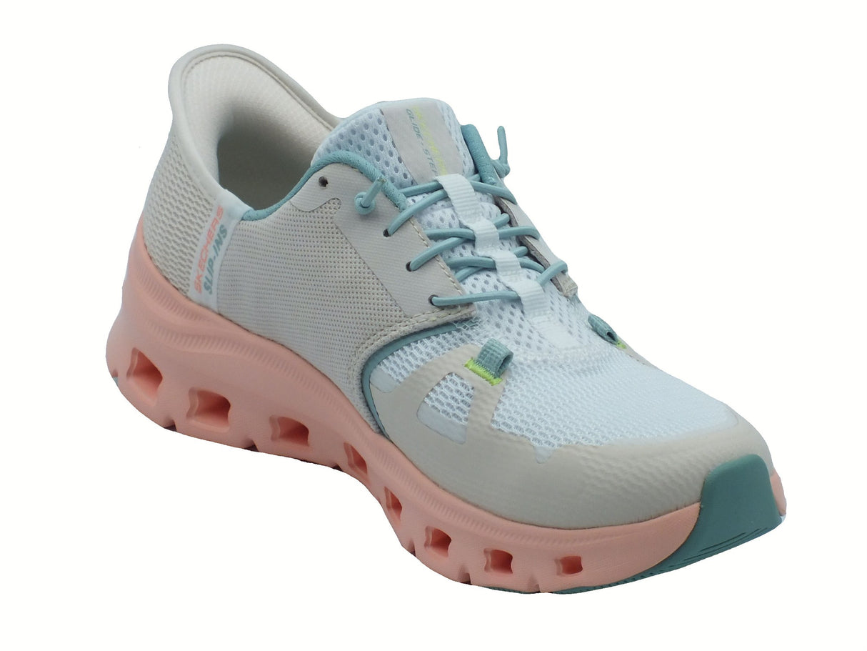 Skechers Skechers 150420 Glide Step Pro Multi Scarpe Slip-On per Donna in tessuto bianco rosa Multi