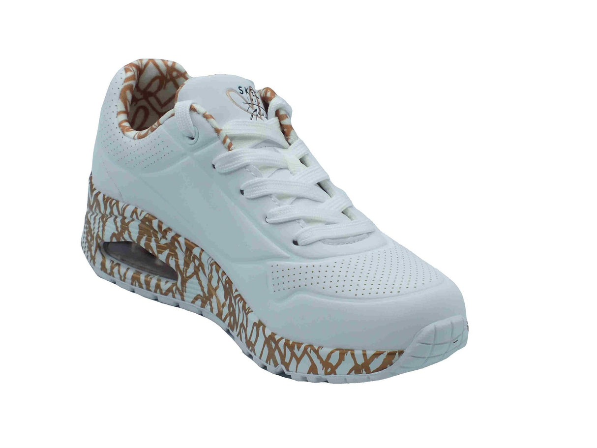 Skechers Skechers Los Angeles 155506 Uno Loving Love White Gold Scarpe Sportive per Donna in ecopelle White