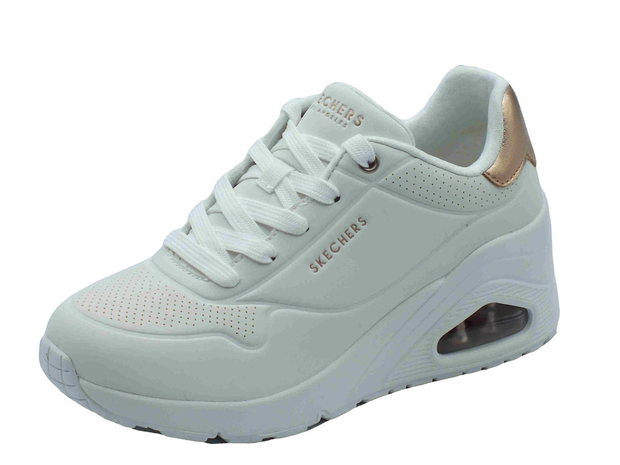 Skechers Skechers Street Los Angeles 177520 Uno Wedge Hi Steps White Scarpe Sportive per Donna in ecopelle White