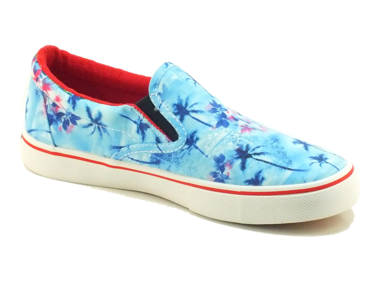 Superga Mocassini Superga modello Slip-on in tessuto multicolore azzurro Palms Azul