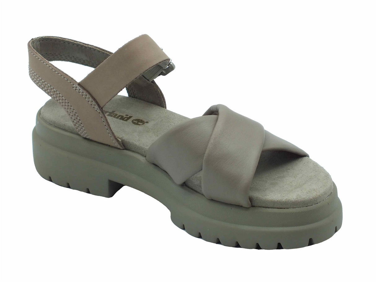 Timberland Timberland 0A63H4 London Vibe Backstrap Light Taupe Sandali per Donna in pelle Taupe