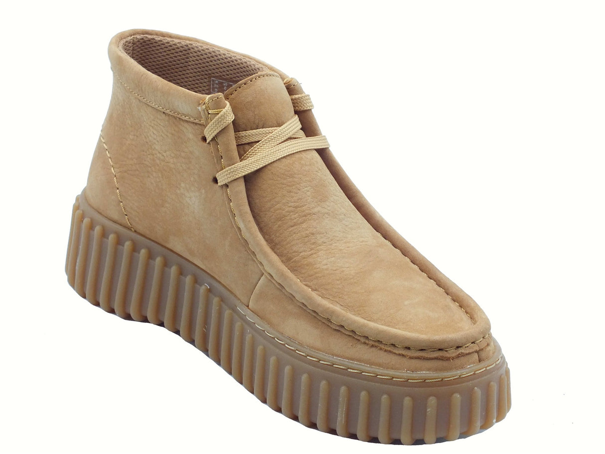 Clarks Clarks Torhill Moss Light Tan Scarponcini per Donna in nabuk Light Tan