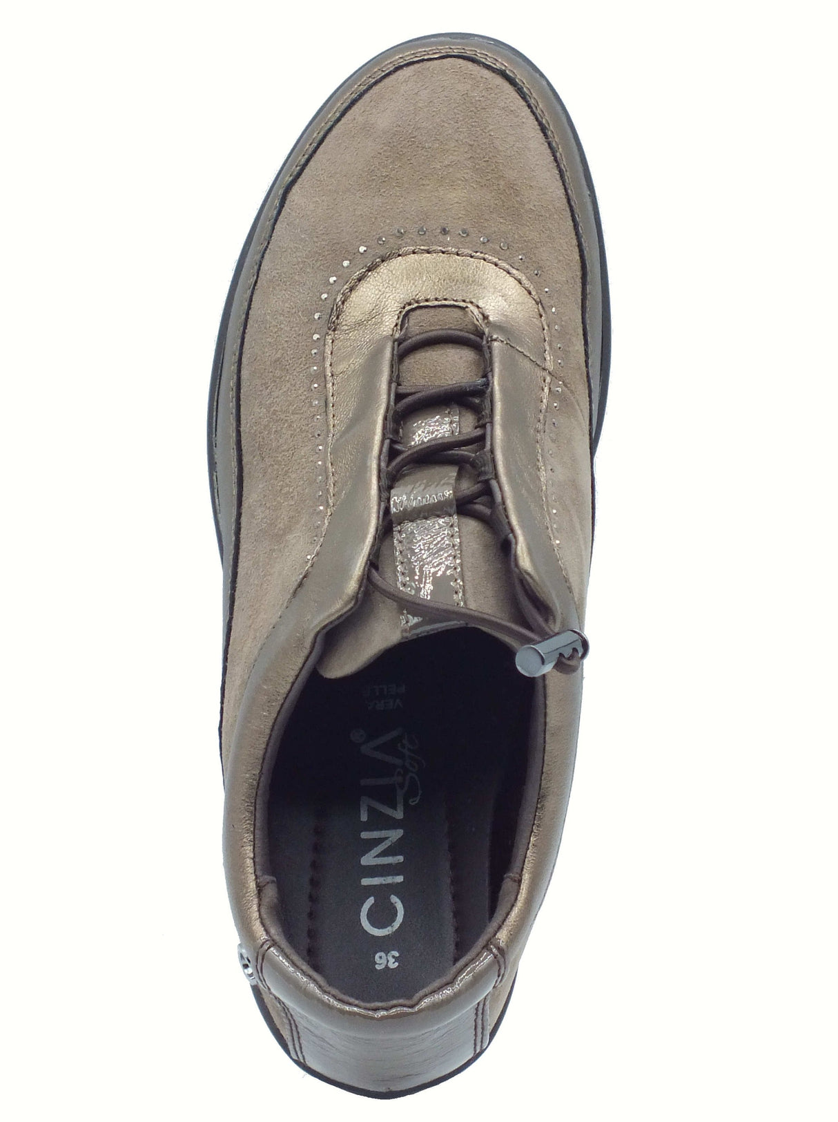 Cinzia Soft Cinzia Soft IV0923996 Visone Sneakers Confort per Donna in nabuk allaccio rapido Visone