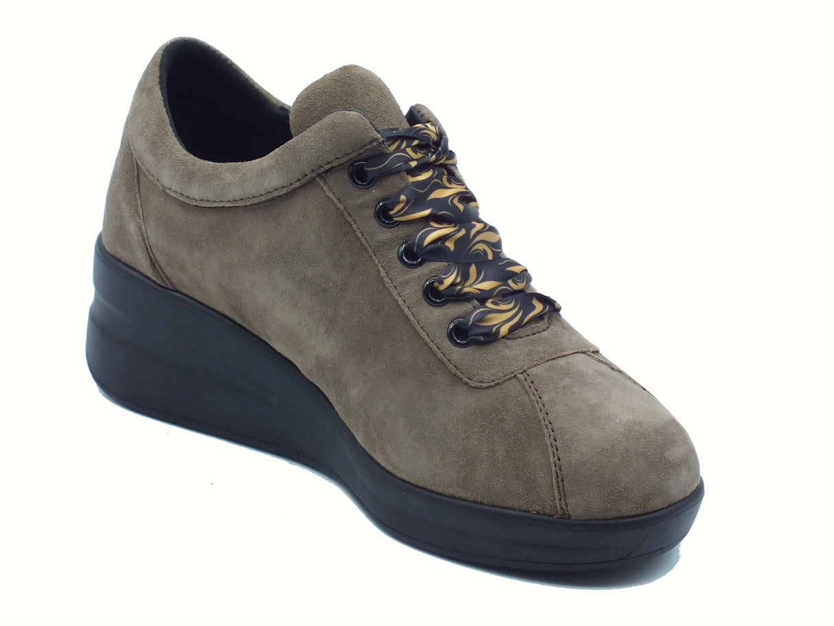 Cinzia Soft Cinzia Soft IV1224000 Visone Sneakers Confort per Donna in nabuk con lacci Visone