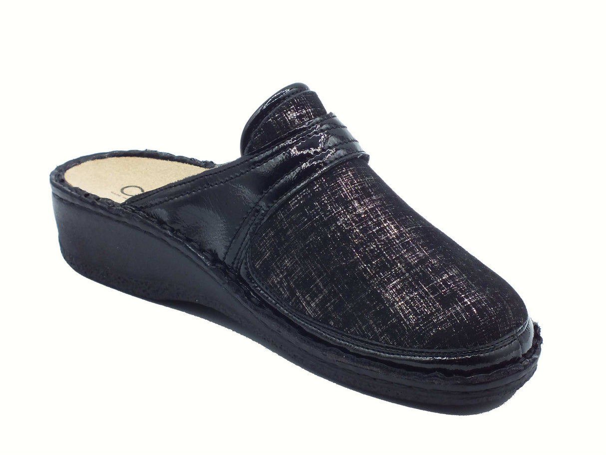 Cinzia Soft Cinzia Soft IM2977TA Nero Pantofole per Donna in pelle e tessuto elasticizzato con stretch Nero