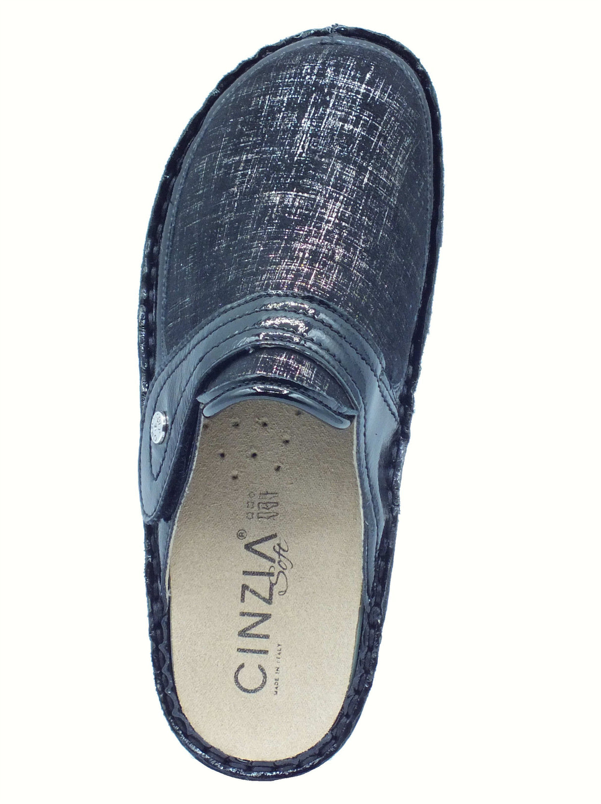 Cinzia Soft Cinzia Soft IM2977TA Nero Pantofole per Donna in pelle e tessuto elasticizzato con stretch Nero