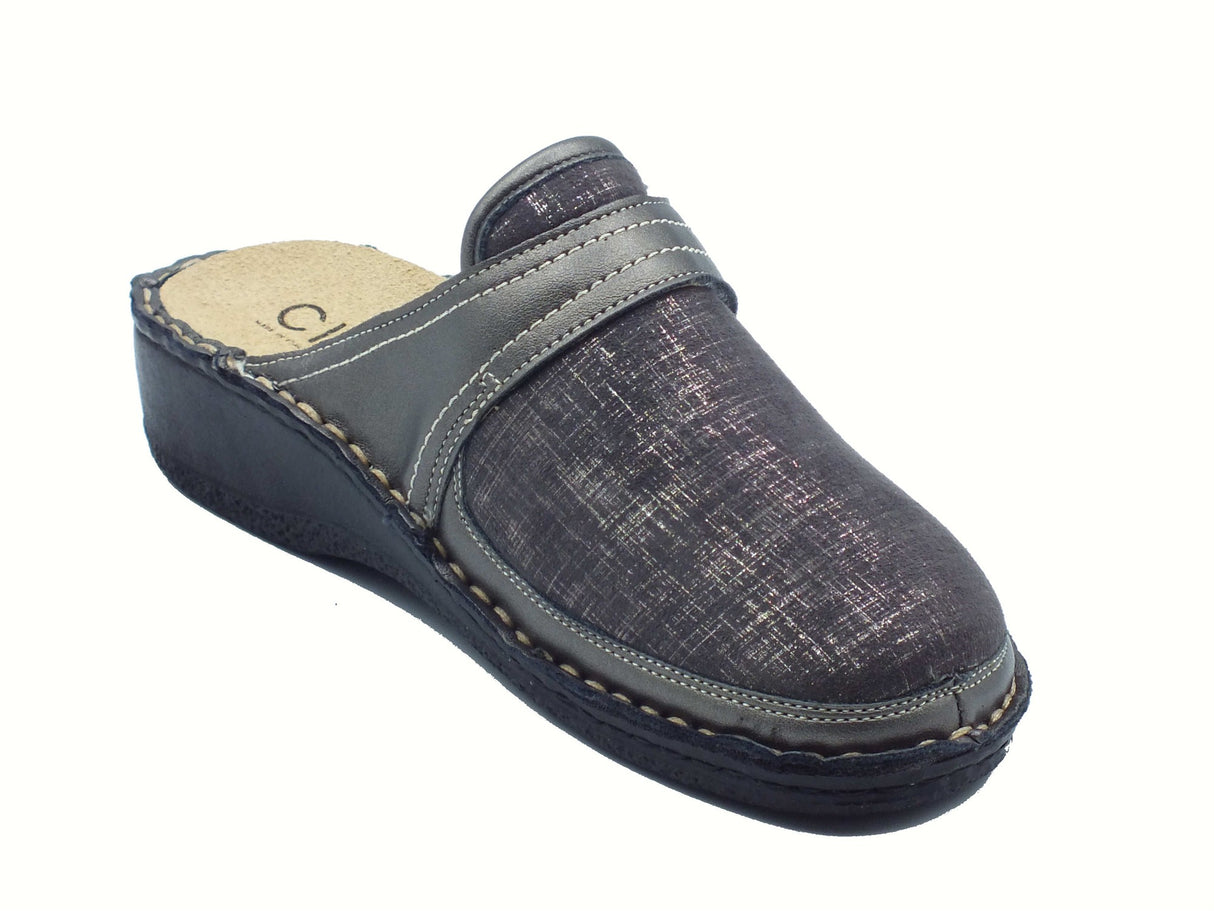 Cinzia Soft Cinzia Soft IM2977BA Piombo Pantofole per Donna in pelle e tessuto elasticizzato con stretch Piombo