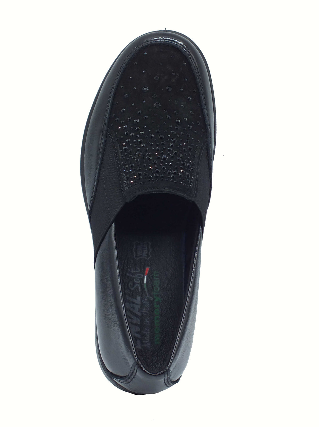 ENVAL Soft ENVAL Soft 8761100 Naplak Nero Mocassini Confort per Donna in vernice con elastici Nero