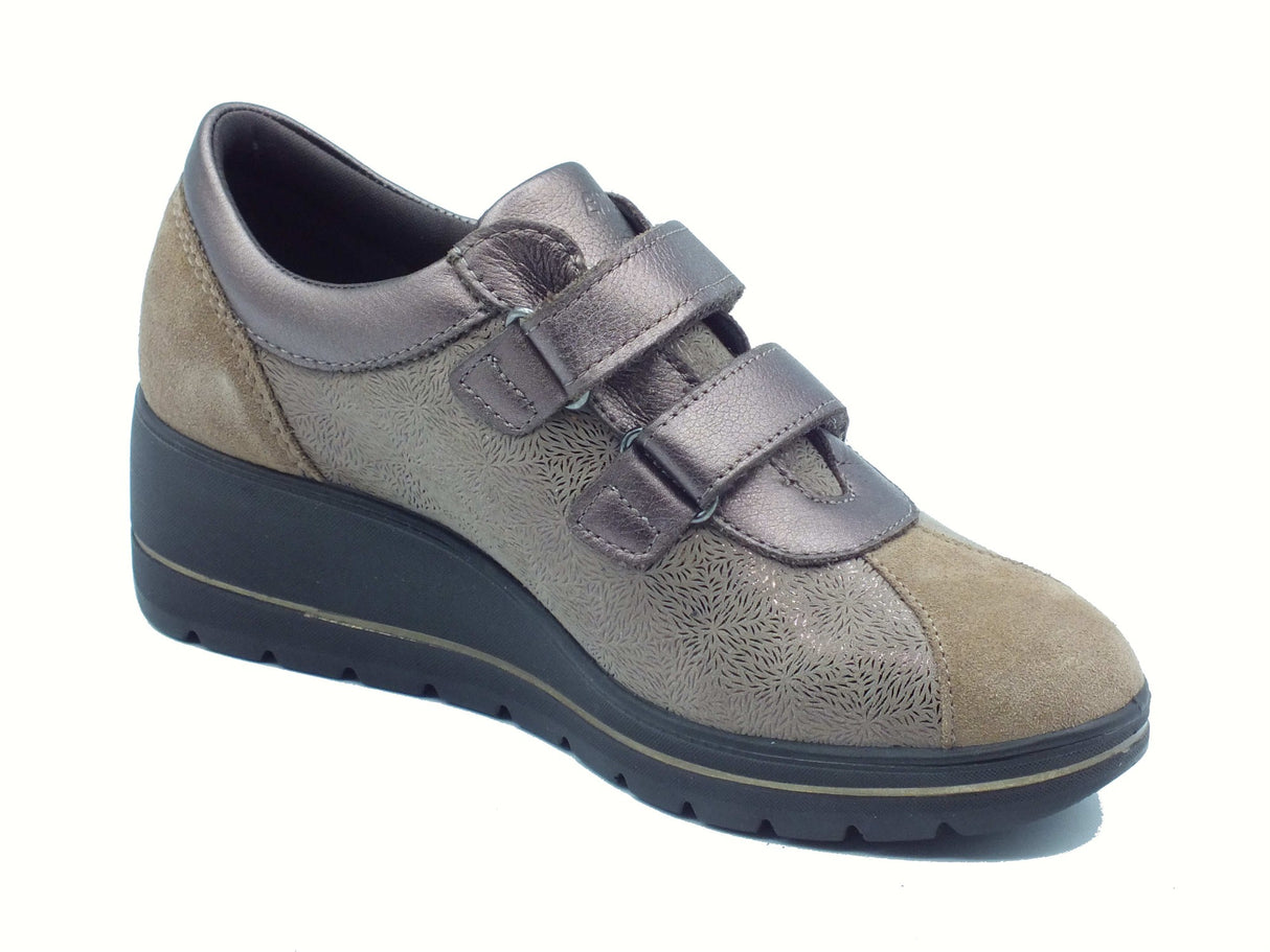 ENVAL Soft ENVAL Soft 8763822 Taupe Sneakers Confort per Donna in tessuto e vernice Taupe